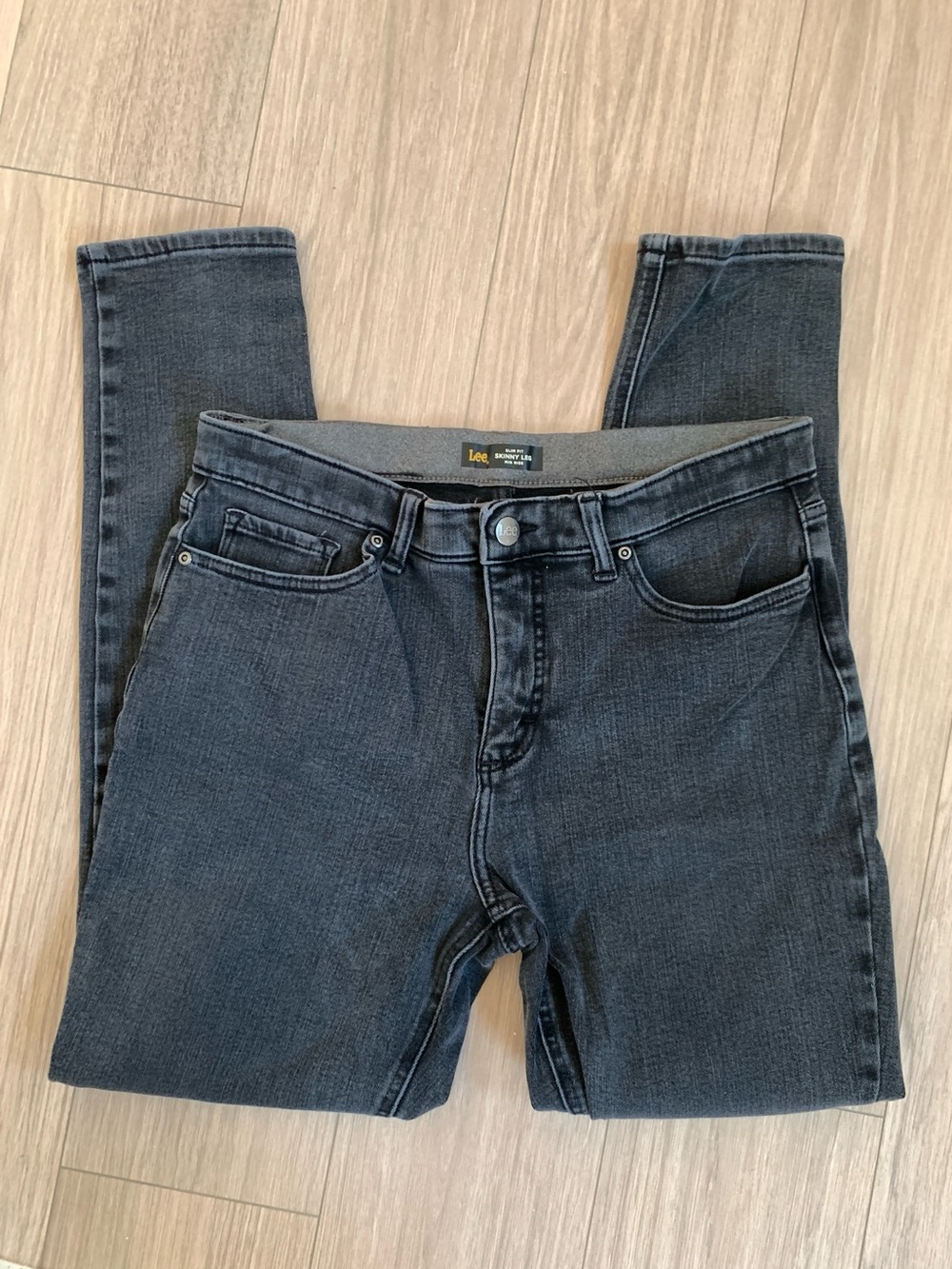 Lee LONG skinny black jeans